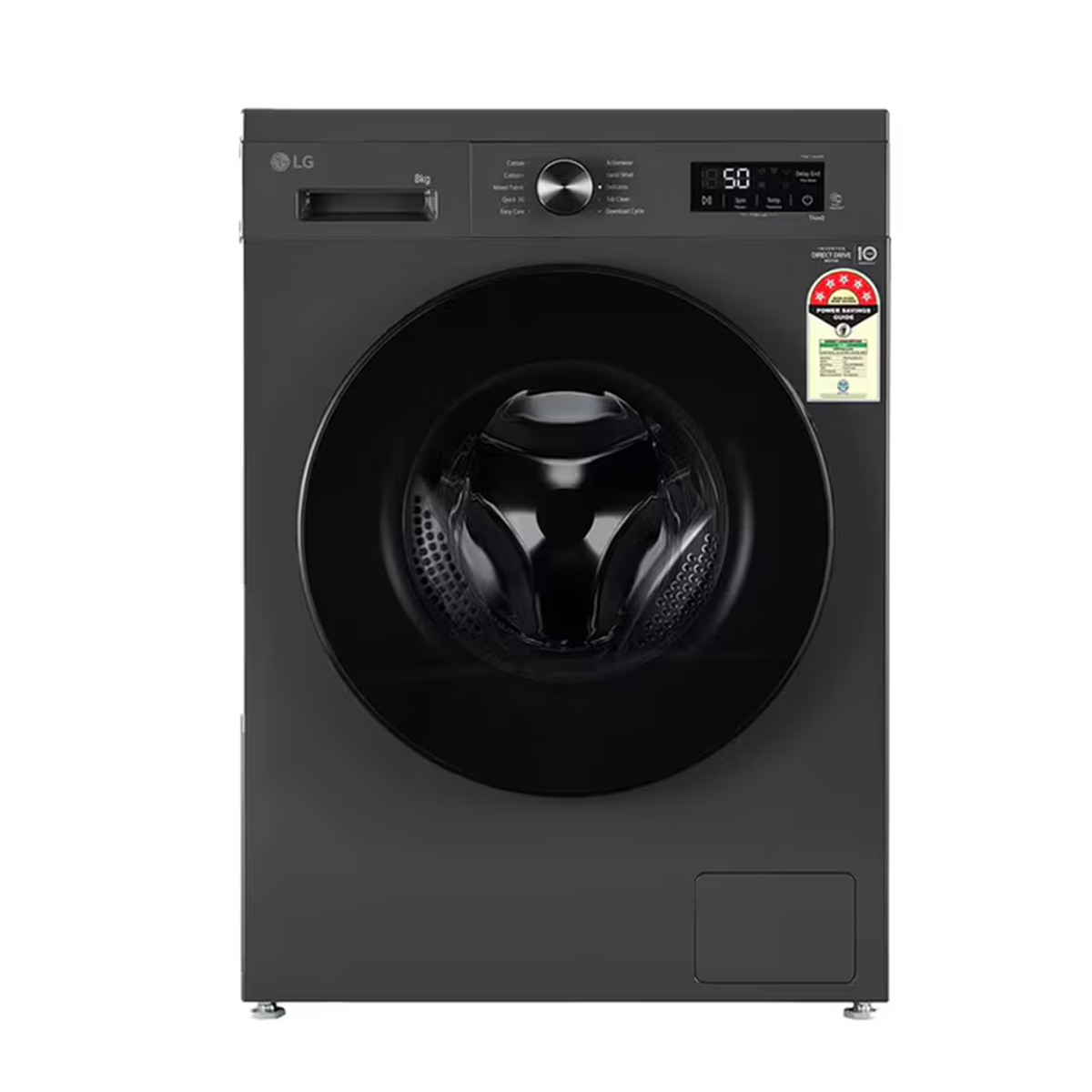 LG 8Kg 5 Star Front Load Washing Machine, AI Direct Drive With Wi-Fi (FHB1208Z4M, Middle Black)