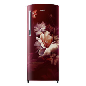 Samsung 183 L 3 Star Single Door Refrigerator (RR20D1723RZ, Midnight Blossom Red)