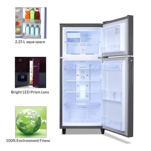 Godrej 233 L 2 Star Inverter, 24 Days farm Freshness Frost Free Double Door Refrigerator (RT EONALPHA 270B RI ST GL, Steel Glow) - Image 3