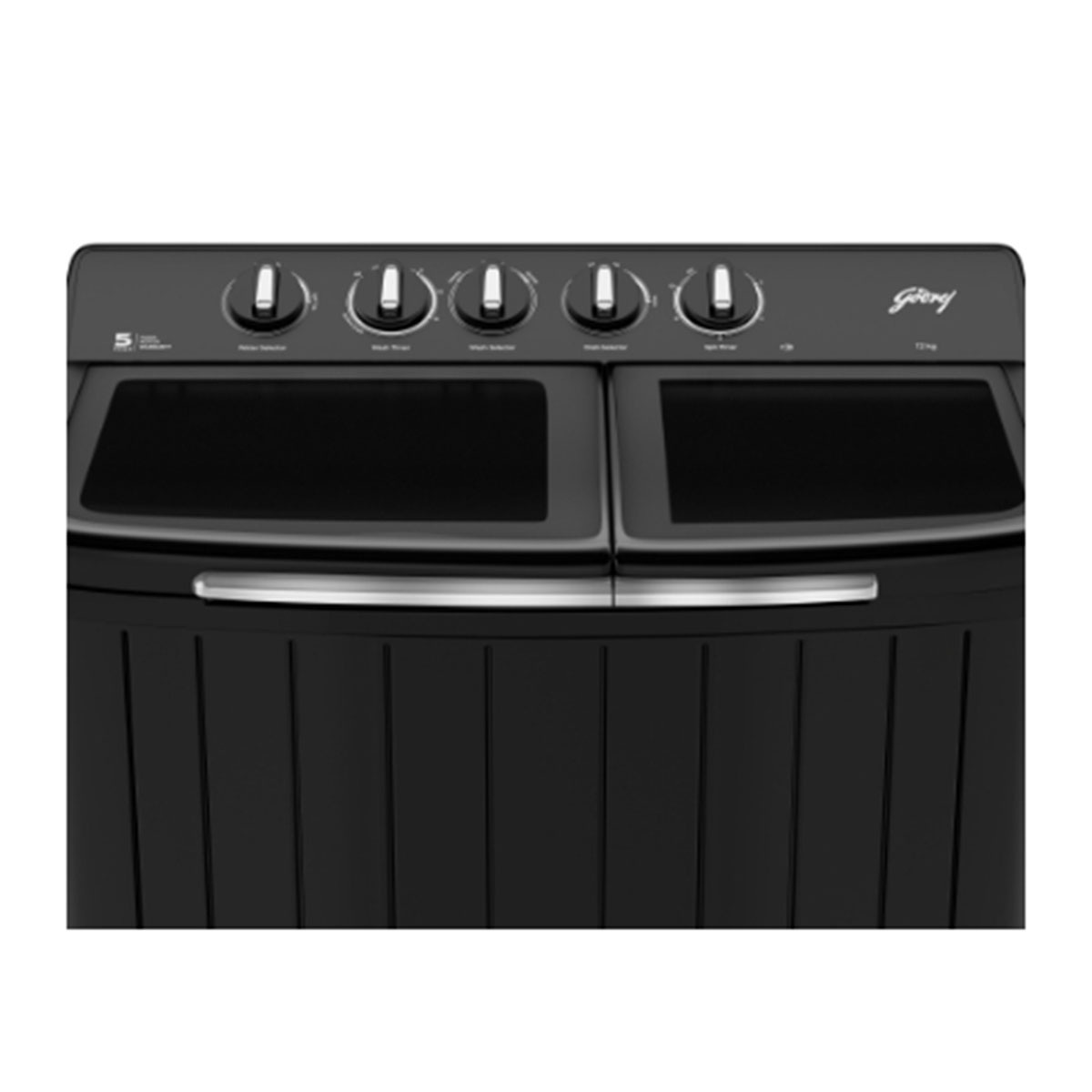 Godrej 10 kg 5 Star Semi Automatic Washing Machines (WS EDGE RIO 100 5.0 TB3 SLGR, Storm Grey) - Image 2