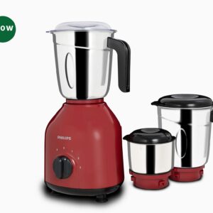 Philips 750 Watts 3 Jar Mixi (HL7756/02,Deep Red & Black)